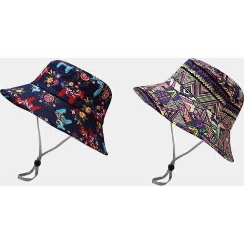 New Bucket Hat Retro Fisherman Hat for Women and Men Brim Visor Outdoor Sun Protection Hat Unisex Panama Couples Basin Bob Hat