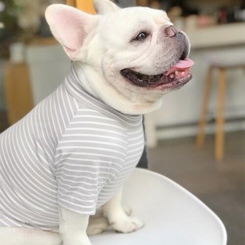 French Bulldog Clothes Cotton T-shirt Pajamas Poodle Schnauzer Pug Dog Clothing Pyjama Frenchie Dog Costume Shirt Dropshipping