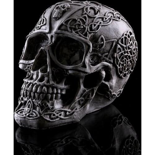 Hot Human Skull Model Theme Interior Decoration Resin Skull Halloween Medical Mold, Bar Decoration Skull