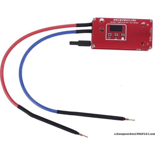 Portable Transistor DIY Mini Spot Welding Machine 18650 Lithium Battery LCD Display Screen Spot Welder with 2 Mos Tubes