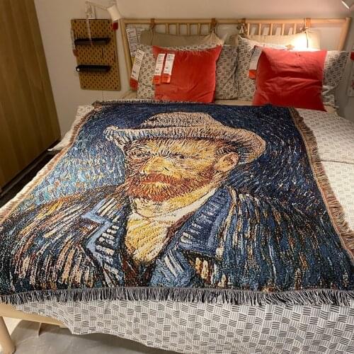 Van GoghCasual Blankets Carpet Decoration Carpet Sofa Leisure Carpet Single Tapestry Sofa Blanket Throw Blankets