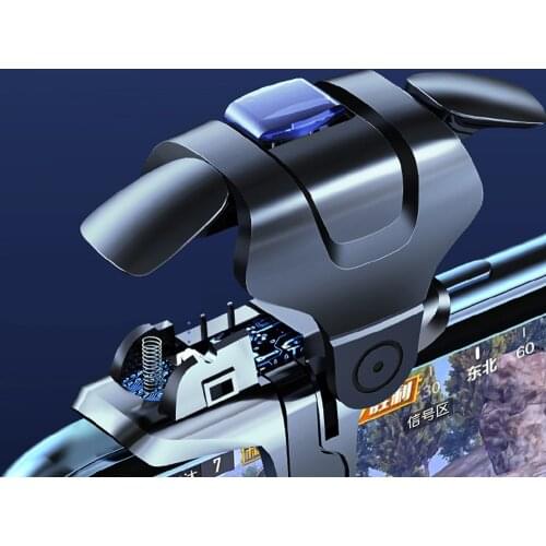 Alloy button Colorful Metal Phone Adjustable Gamepad Joystick For PUBG Mobile Gaming Trigger Fire Button L1R1 Shooter Controller