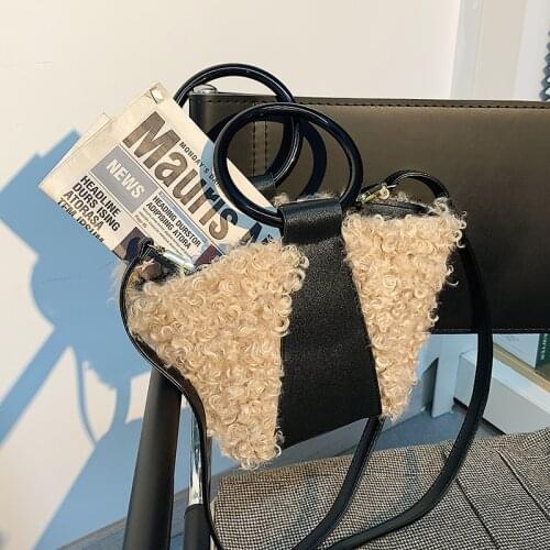 Luxury Winter Fashion New Ladies Square bag High quality Plush Womens Designer Handbag Shoulder Messenger bags female