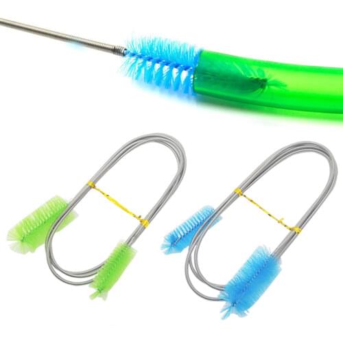 Aquarium Cleaning Brush for Water Filter Pump lily Pipe Air Tube Hose Stainless Steel Flexible Hose Brush Water Pump Accessories