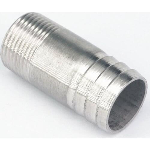 LOT2 3/4" BSPT Male x Fit 1" I/D Hose Barb 304 Stainless Pipe Fitting Hosetail Connector Water Gas Oil
