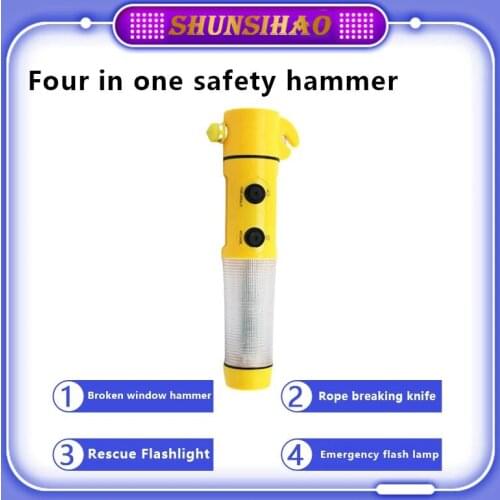 Ouchuangbo Car four in one safety hammer survival hammer car escape window breaker safety belt cutter
