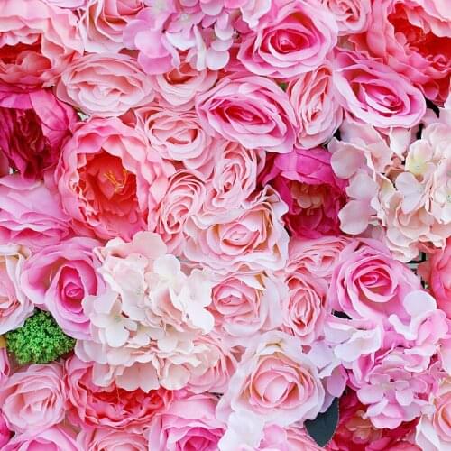 SPR pink style Artificial rose wedding flower wall backdrop arch table runner centerpiece decorations flora 10pcs/lot