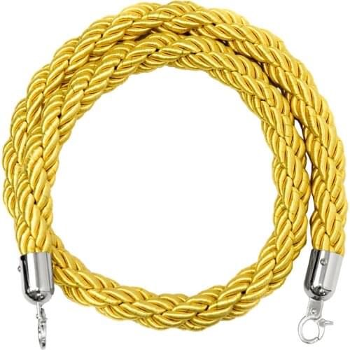 Stanchion Rope Crowd Control Queue Barrier Ropes with Premium Clip Hooks - 5ft, 6 Colors Optional