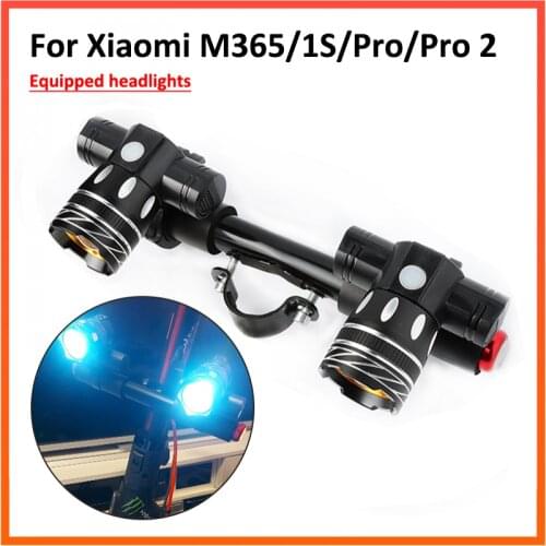 Scooter Led Lamps Headlight Usb Rechargeable Zoomable Bike Lights for Xiaomi 1S M365 Pro2 Ninebot Es2 F25 Skateboard Accessories