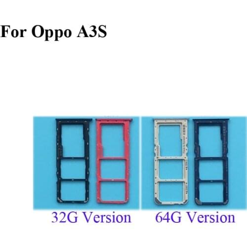 For OPPO A3S A 3s 6.2inch New Original Sim Card Holder Tray Card Slot For OPPO A3 S Sim Card Holder OppoA3S