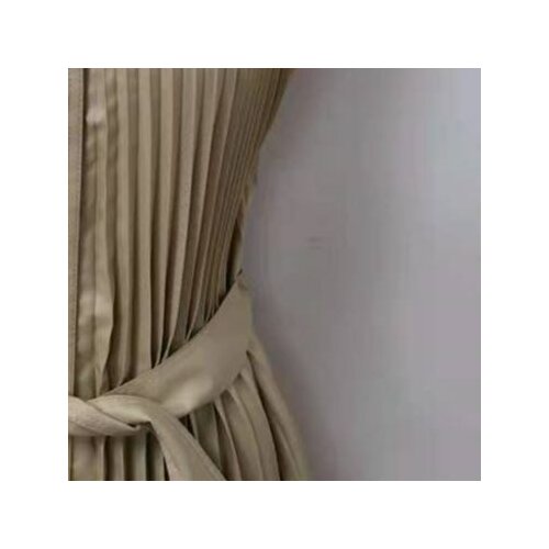 2021 New Spring Summer Women Mini Dress Turn Down Collar Sleeveless Pleated Shirt Dress with Belt Ol Office Ladies Wear Robes