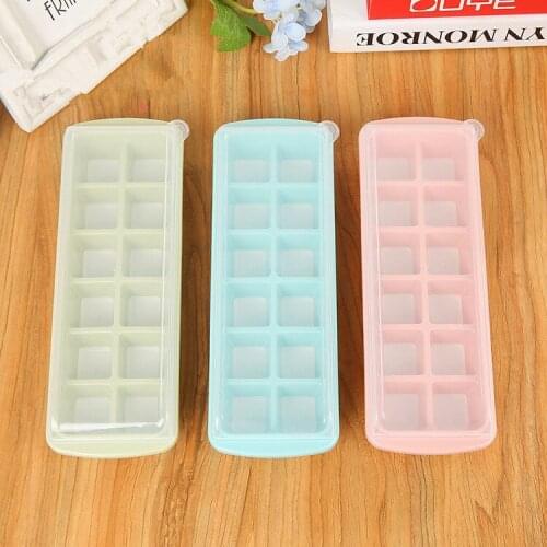 1PC Ice Lattice Mold 12 Holes Square Ice Maker Kitchen Accessories Soft Material For Whiskey Fruit Juice Freezer PF 010