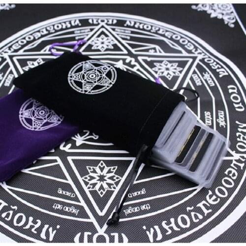 1 PC Special Velvet Tarot Card Storage Bag Six-Pointed Star Pattern Beam Pokemon Cards Loading Various Board Game Cards