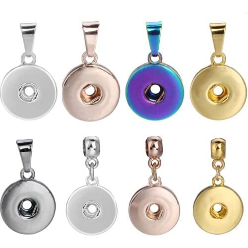 10pcs/lot Interchangeable Charm 18mm Snap Buttons Pendant For DIY Snap Necklace Jewelry Findings