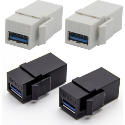 2PCS USB 3.0 A Female to A Female Extension Keystone Jack Coupler Connector Adapter Converter