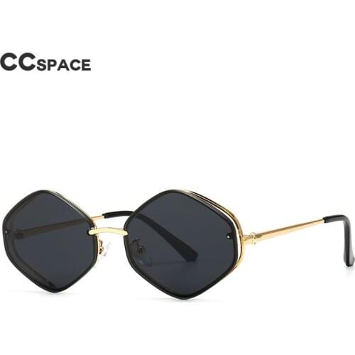 46542 Gradient Lens Sunglasses Polygon Men Women Fashion Shades UV400 Vintage Glasses