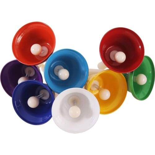 8 Pieces Diatonic Handbells Chromatic Bells Set Kids Rhythm Musical Toy Gift