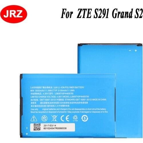 Li3830T43P4h835750 Battery for ZTE S2 Grand S II S291 4G LTE Grand S2 Accumulator 3000mAh