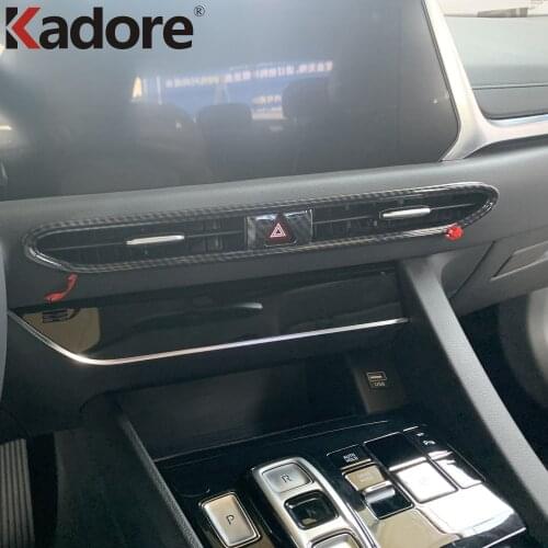 Interior Accessories Center Air Conditioning Outlet Vent Trim Cover Sticker Car Accessories For Hyundai Sonata 2020 2021