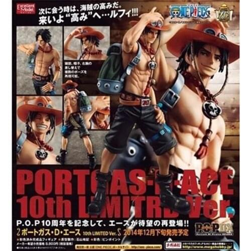 Anime One Piece Character Handsome Portgas D Ace 1/8 Scale PVC Action Humanoid Collection Boxed Model Toy Doll Childrens Gift