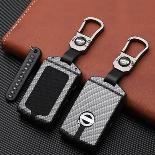 Carbon Fiber Car Remote Control Key Cover Protective Shell Key Case For Volvo XC40 XC60 S90 XC90 V90 T5 T6 T8 Car Accessories