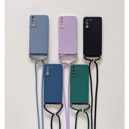 Strap Cord Chain Lanyard Cell Phone Case For Samsung A52 A72 A42 A32 A22 A12 A02S A51 A71 A31 A21S A11 A01 A20 A50 S21 Ultra S20