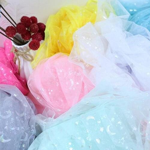 Colorful screen fabric Wedding dress and stage dress fabric background decoration fancy color holographic mesh fabric