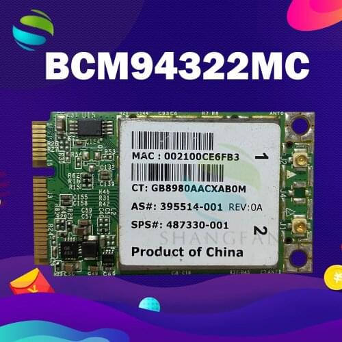 Mini Dual Band BCM94322MC Wireless-N WIFI 300M PCI-E Card For SPS:487330-001