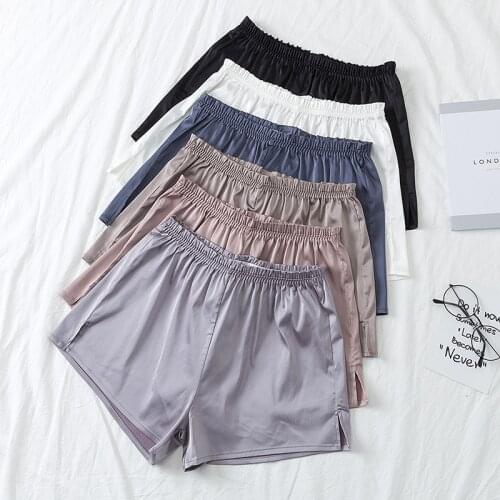 KL397 Hot Sale Korean Loose Shorts Solid Sexy Mini Shorts Thin Summer Smooth Sleeping Shorts
