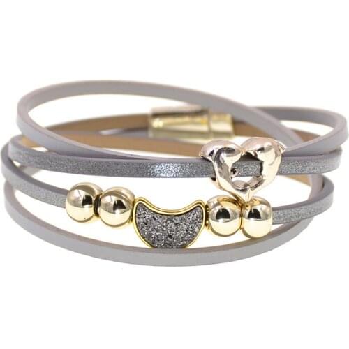 Leather bracelets for women moon /dolphin charm bracelets & Bangles women bracelets Femme jewelry wholesale