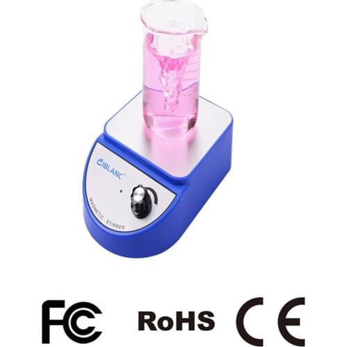 Laboratory chemistry magnetic stirrer magnetic mixer with stir bar 3500 rpm 0.9W AC100 to 240V CIBLANC BLUE color