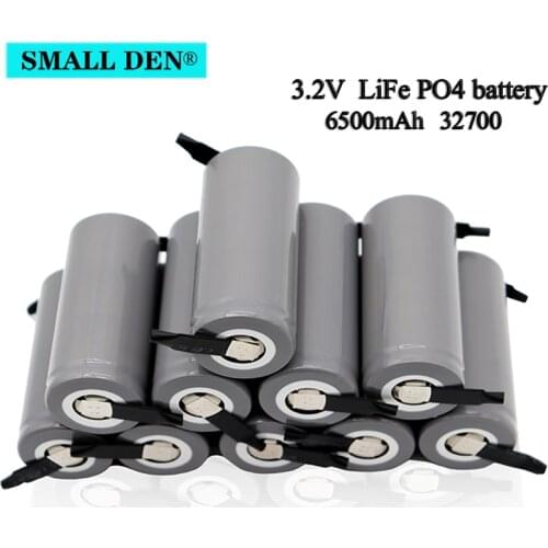 Lifepo4 3.2V 32700 Lithium Iron Phosphate 6500mAh with DIY Assembly Nickel Sheet Rechargeable Battery