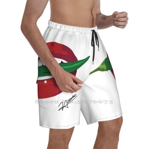 Hot Lips Fashion New MenS Beach Shorts Hot Lips Chili Peppers Bite