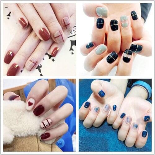 14pcs/sheet Nail Stickers Environmental Protection Waterproof Oil Film Decorations DIY Manicure Slider Manicure Art