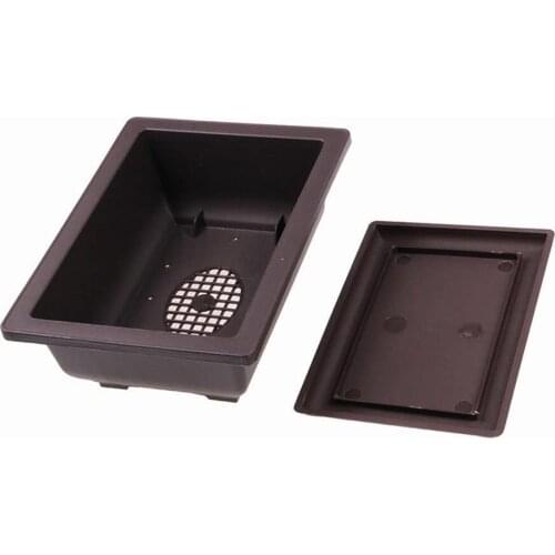 New Plastic Flower Pots Family Balcony Plants Vegetables and Flowers Rectangular Plants Grooves Plant Pot With Tray