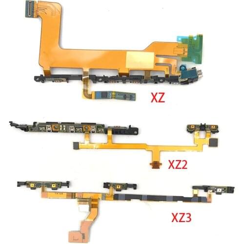 New For Sony For Xperia X XZ Premium XZ2 Comppact XZ3 Power On Off Volume Side Button Key Flex Cable Replacement Parts