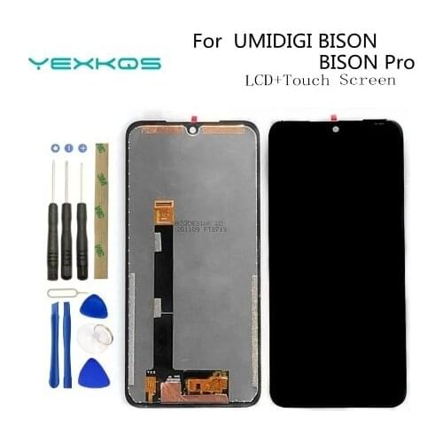6.3 inch UMIDIGI BISON LCD Display+Touch Screen Digitizer 100% Original Tested LCD Screen Glass Panel For UMIDIGI BISON+tools