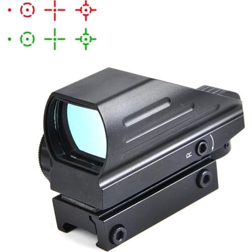 Hunting Optics Rifle Red Green Dot Sight Scopes Holographic Sight 4 Type Reticle Reflex Pistol Tactical Airsoft Riflescopes
