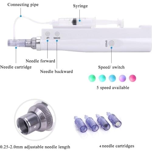 Wholesale Mesotherapy Pistola De Dermapen Meso Microneedle Pen with Hualuronk Acid Injection