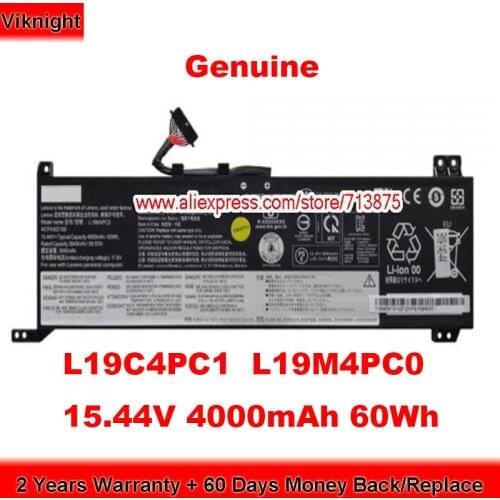 Genuine L19M4PC0 Battery 5B10W86195 for Lenovo Legion 5 15IMH05H R7000 2020 SB10W86190 L19M4PC0 15.44V 4000mAh 60Wh