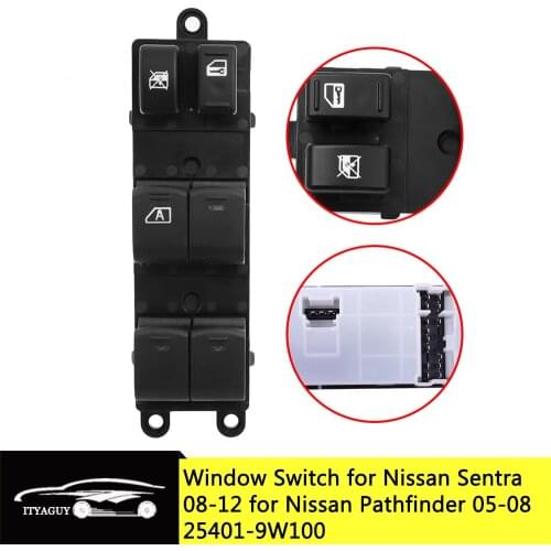 25401-9W100 Front Left Driver Electric Power Window Button Switch For Nissan Teana J31 J32 VQ23/35 Sentra Pathfinder 254019W100