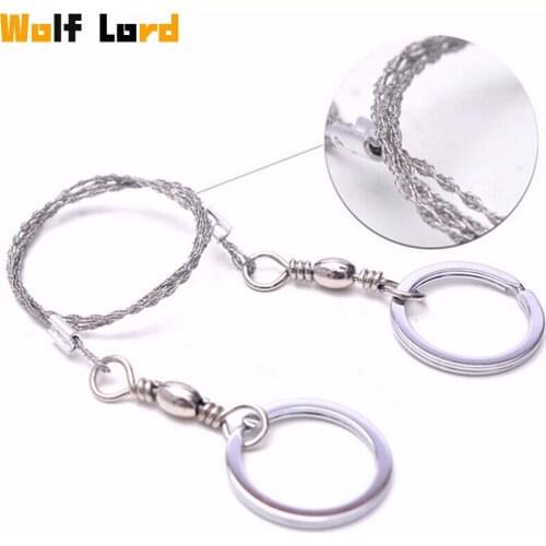 1pcs High Quality Stainless wire saw emergency travel kit camp hike scroll outdoor survive silver tool hunt flint cut equipment