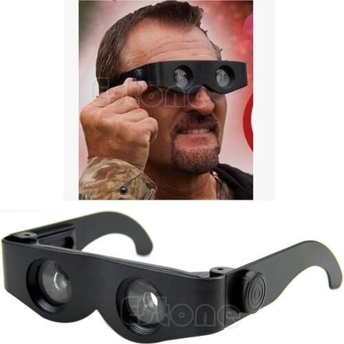 Portable Glasses Style Magnifier Binoculars Telescope For Fishing Hiking Concert