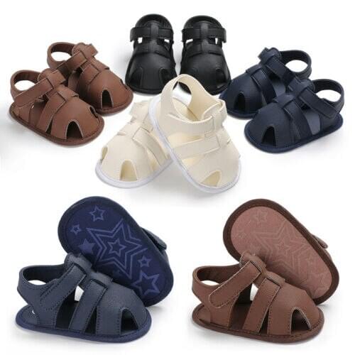 Newborn Baby Boy Girl Soft Sole Crib Shoes Infant Summer Sandals 0-18 Months