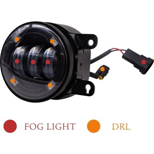 Car-styling 6000K 12V DRL Fog Lamps Lighting LED Lights For Mitsubishi L200 OUTLANDER 2 PAJERO 4 GALANT Grandis