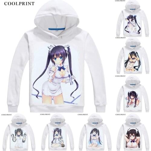 DanMachi Familia Myth Hoodies Men Hip Hop Anime Hoodie Loli Boob Goddess Hestia Cosplay Motivs Anime Sweatshirts Women