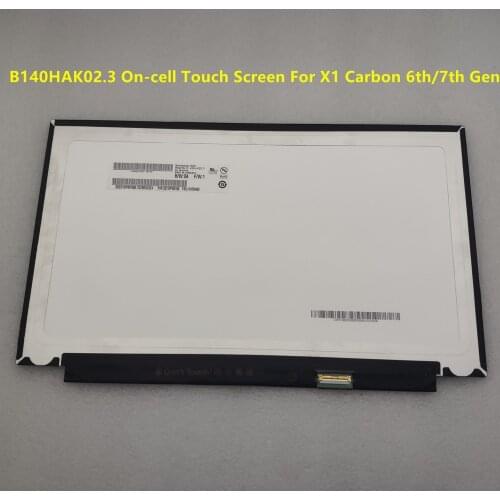 14.0" Slim FHD IPS On-Cell LCD Display Touch Screen B140HAK02.3 01ER483 For Lenovo Thinkpad X1 Carbon 6th 7th Gen