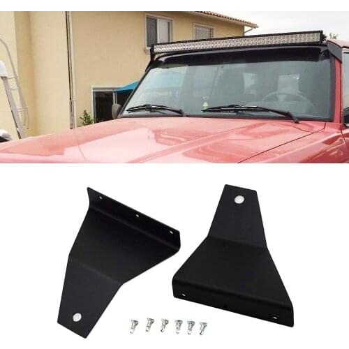 Upper Roof Mounting Brackets Kits For 50 or 52 inches Curved Light Bar Fit 1980-1990 Toyota Land Cruiser FJ60 FJ62