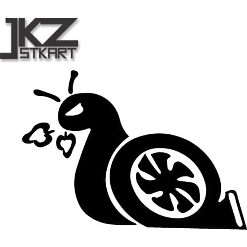 JKZ STKART Vinyl Die Cut Car JDM Sticker Decals Angry Turbo Snail 15 x 10.5 cm for Motor Bike Truck Helmet Decorated Sticker