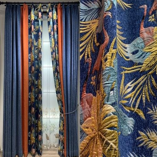High Precision Curtains for Bedroom Villa Window Curtain for Living Room Embroidered Gauze Curtains 3D Floral Girl Curtains